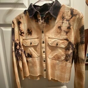 Acid washed flannel